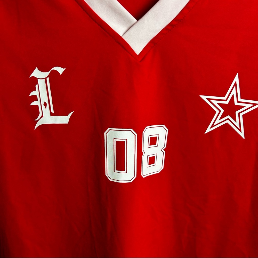 Lioness Red and White V‑Neck Jersey Top - Picture 8 of 11